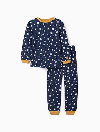 Pijama largo de algodón con estrellas