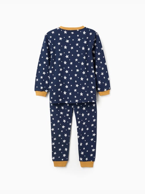 Pijama largo de algodón con estrellas - Kiabi