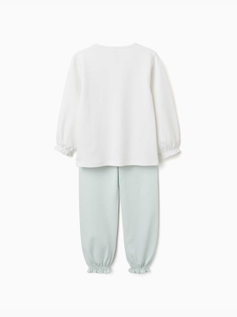 Pijama largo de algodón con las princesas Disney Blanco - Kiabi