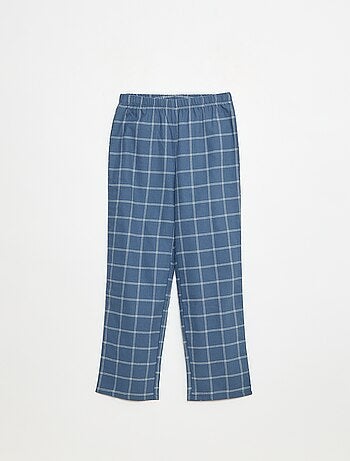 Pijama largo de cuadros camisa + pantalón - 2 piezas
