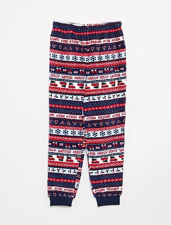 Pijama largo de forro polar de 2 piezas - Sudadera + pantalón
