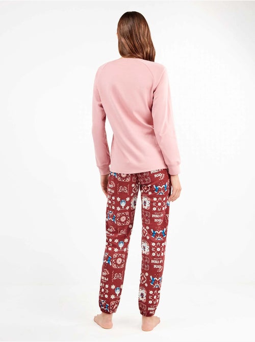 Pijama largo de frida kahlo en tejido de punto con algodón - Kiabi Pijama largo de frida kahlo en tejido de punto con algodón - Kiabi
