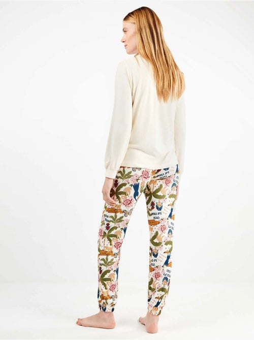 Pijama largo de frida kahlo en tejido de punto - Kiabi Pijama largo de frida kahlo en tejido de punto - Kiabi