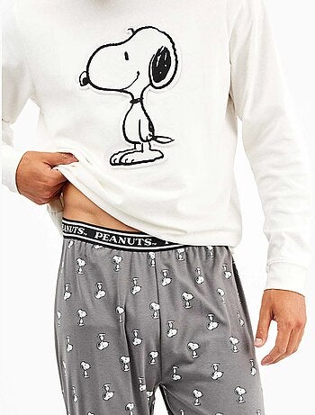 Pijama largo de hombre de Snoopy en tejido punto con algod?n