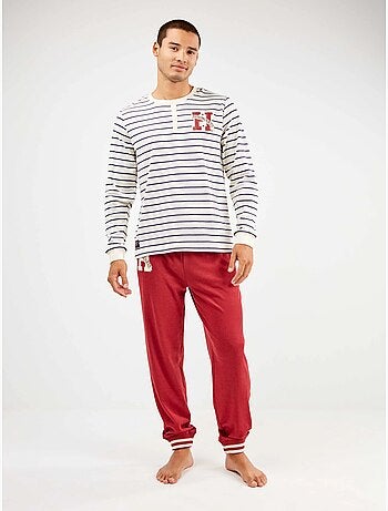 Pijama largo de hombre harry potter con rayas con algodón