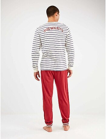 Pijama largo de hombre harry potter con rayas con algodón