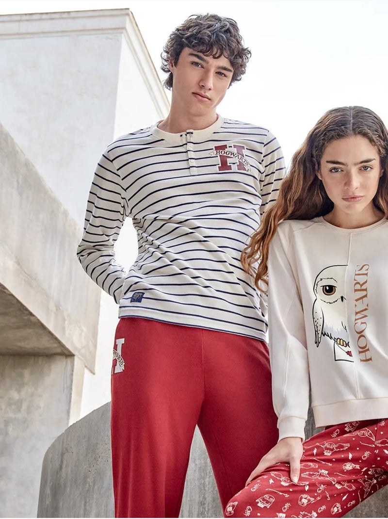 Pijama largo de hombre harry potter con rayas con algodón Multicolor - Kiabi