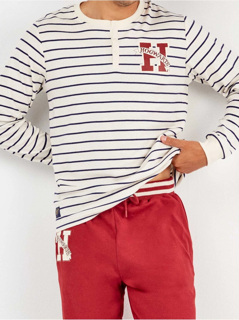 Pijama largo de hombre harry potter con rayas con algodón Multicolor - Kiabi