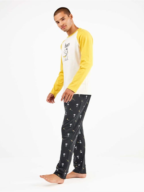 Pijama largo de hombre Snoopy en punto de algod?n - Kiabi Pijama largo de hombre Snoopy en punto de algod?n - Kiabi