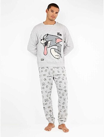 Pijama largo de hombre Tom and Jerry Family Time con algodón