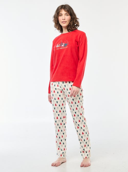 Pijama largo de Navidad - 2 piezas - Kiabi