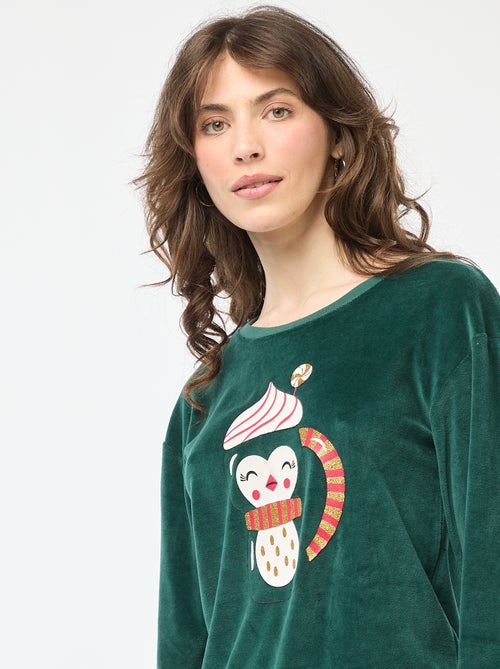 Pijama largo de Navidad - 2 piezas - Kiabi