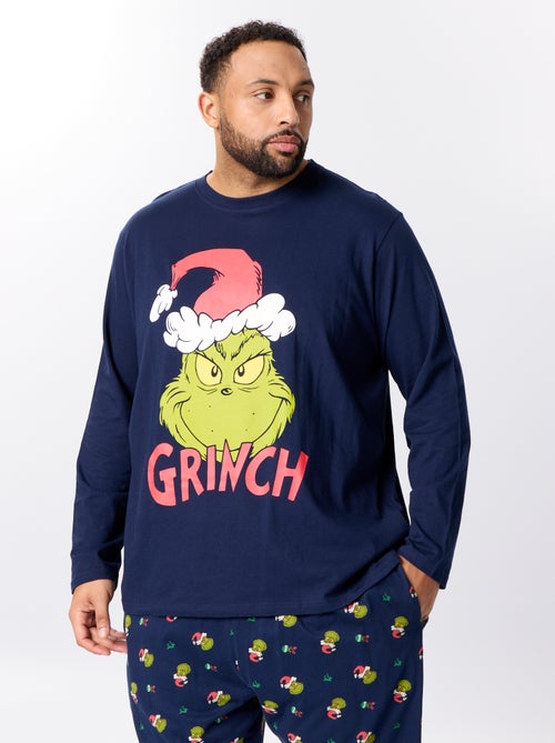 Pijama largo de Navidad - estampado "Grinch" - 2 piezas - Kiabi