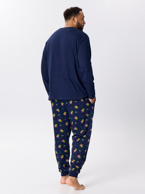 Pijama largo de Navidad - estampado "Grinch" - 2 piezas - Kiabi