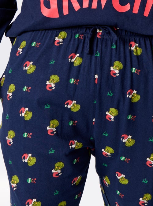Pijama largo de Navidad - estampado "Grinch" - 2 piezas - Kiabi