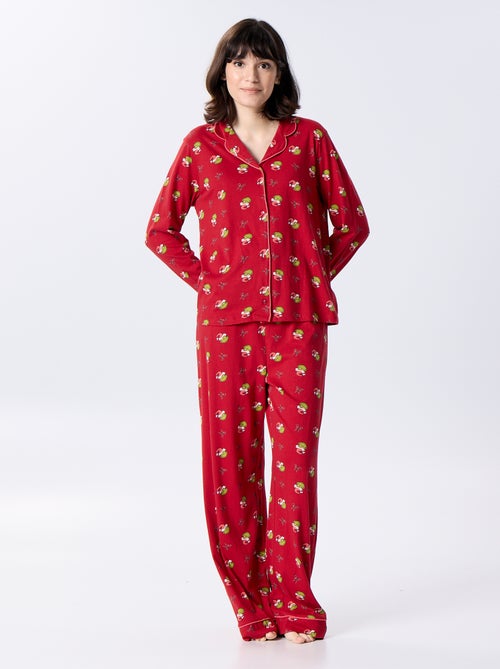 Pijama largo de Navidad "El Grinch" - 2 piezas - Kiabi