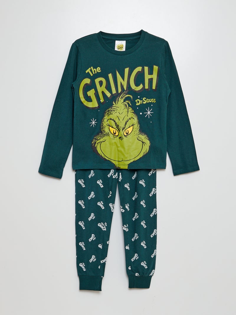 Pijama largo de Navidad 'Grinch' - 2 piezas VERDE - Kiabi