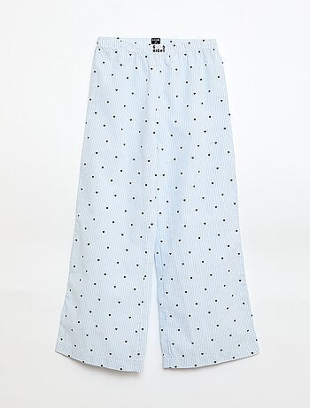 Pijama largo de popelina - 2 piezas