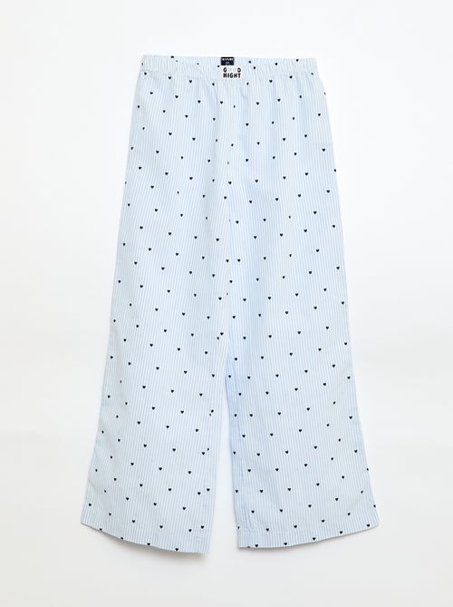 Pijama largo de popelina - 2 piezas - Kiabi Pijama largo de popelina - 2 piezas - Kiabi