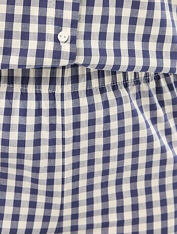 Pijama largo de popelina - 2 piezas