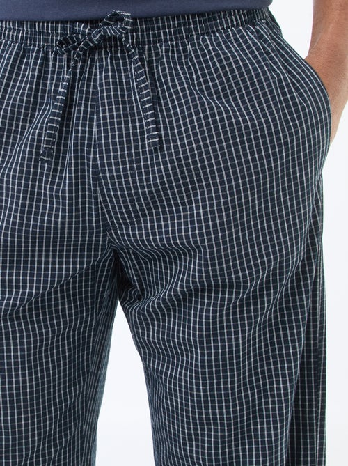 Pijama largo de popelina - 2 piezas - Kiabi