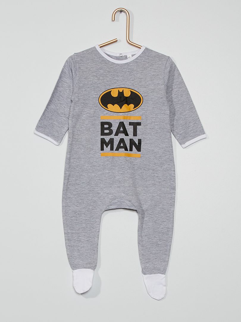 Pijama largo de punto 'Batman' gris chiné - Kiabi