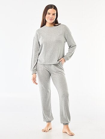 Pijama largo de punto cálido - 2 piezas