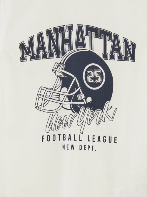 Pijama largo de punto con estampado - 2 piezas - Kiabi