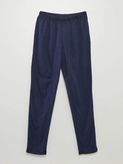 Pijama largo de punto con estampado - 2 piezas - Kiabi