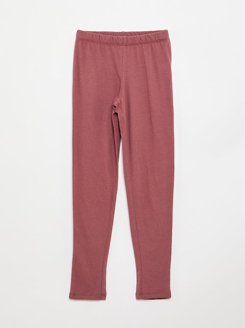 Pijama largo de punto de algodón - 2 piezas - Kiabi Pijama largo de punto de algodón - 2 piezas - Kiabi