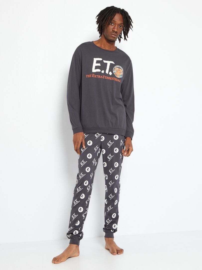 Pijama largo de punto 'E.T.' - - NEGRO Kiabi - 18.00€