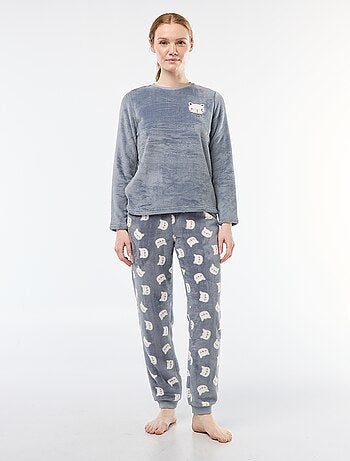 Pijama largo de punto suave - 2 piezas