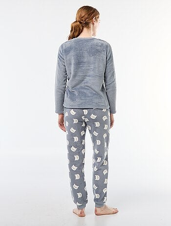 Pijama largo de punto suave - 2 piezas