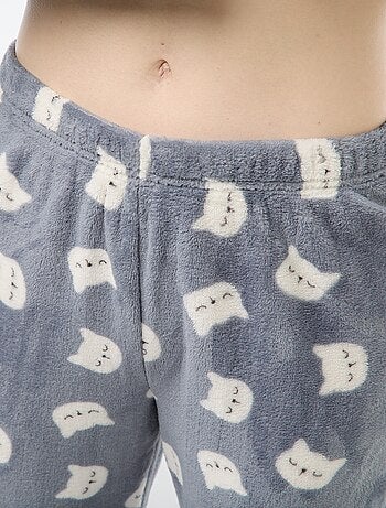 Pijama largo de punto suave - 2 piezas