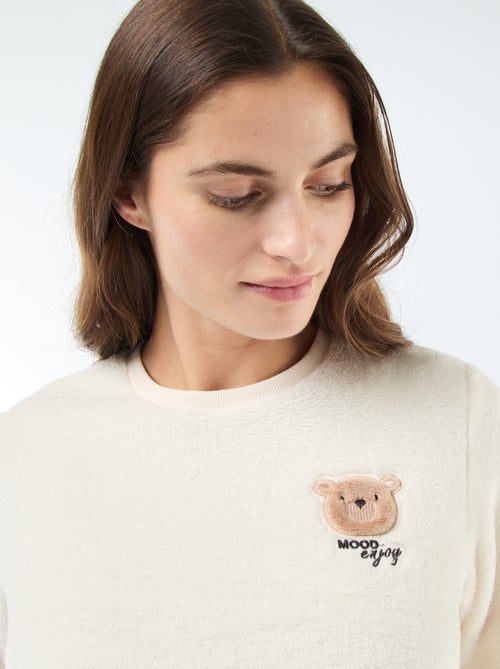 Pijama largo de punto suave - 2 piezas - Kiabi