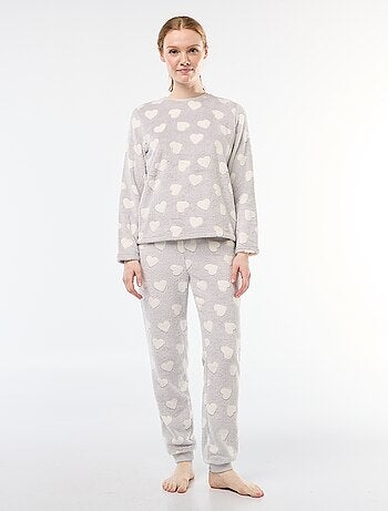 Pijama largo de punto suave - 2 piezas