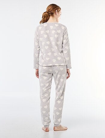 Pijama largo de punto suave - 2 piezas