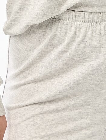 Pijama largo de punto suave elástico - 2 piezas