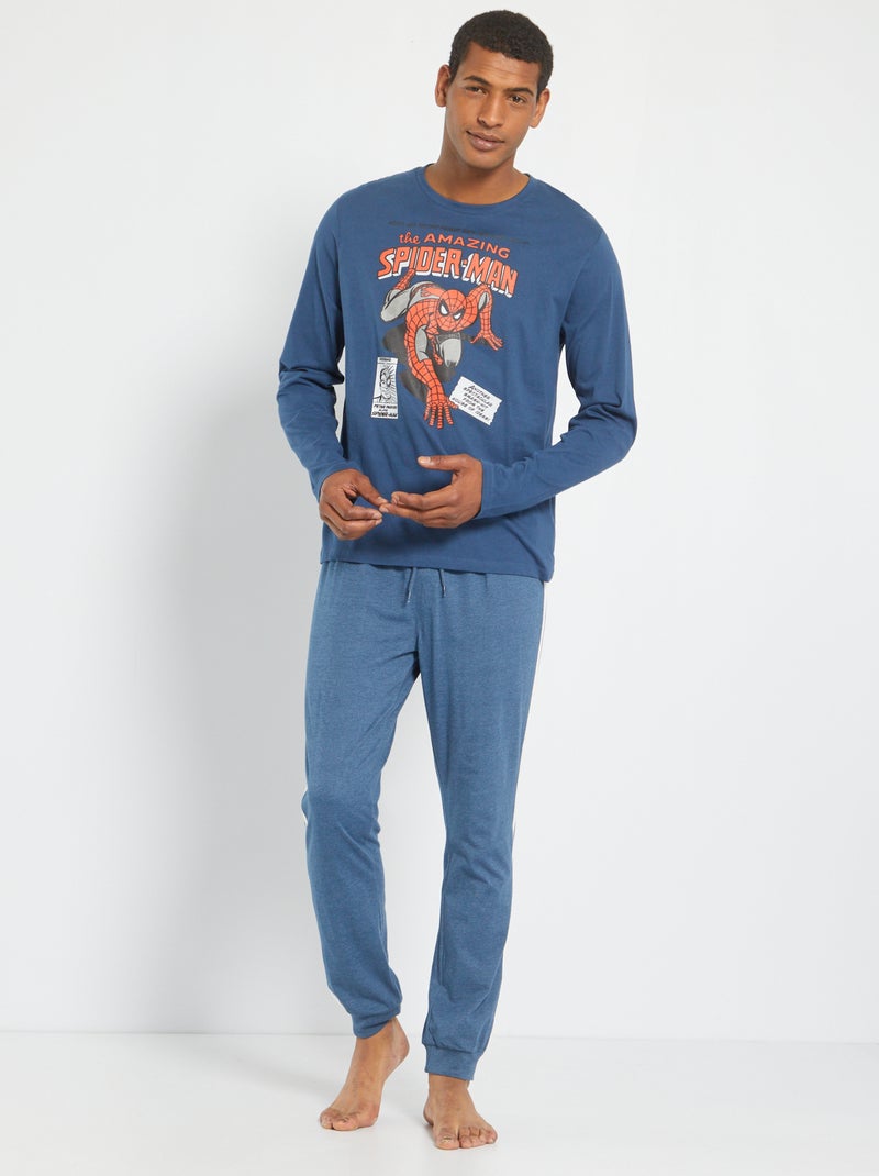 Pijama largo de 'Spiderman' 'Marvel' - 2 piezas AZUL - Kiabi