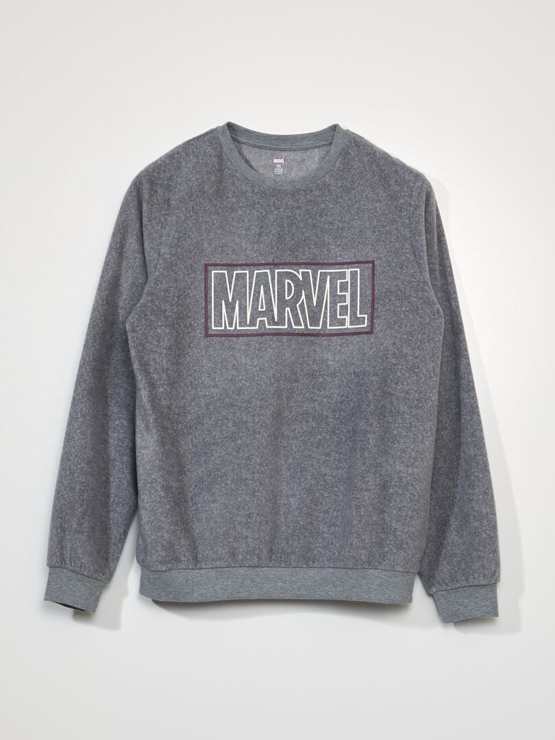 Pijama largo de tejido polar 'Marvel' - 2 piezas GRIS - Kiabi