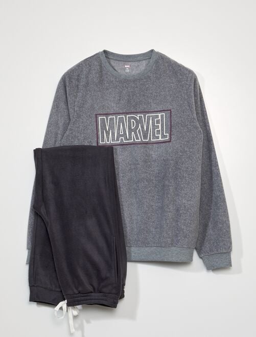 Pijama largo de tejido polar 'Marvel' - 2 piezas - Kiabi