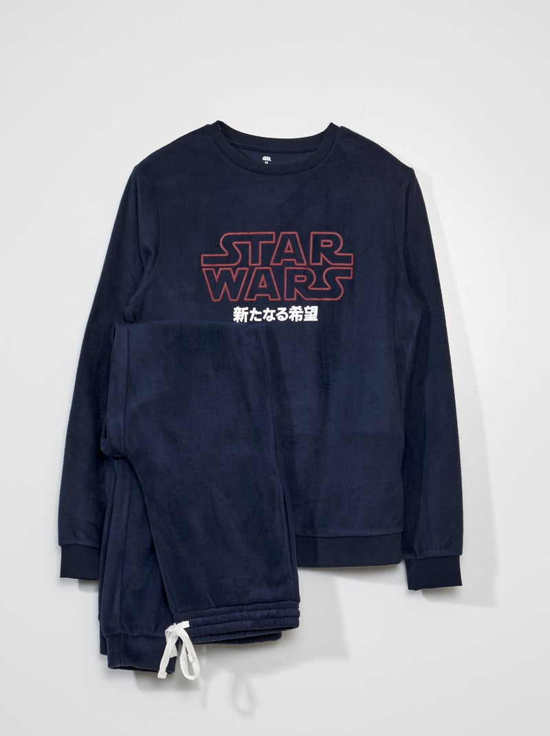 Pijama largo de tejido polar 'Star Wars' AZUL - Kiabi
