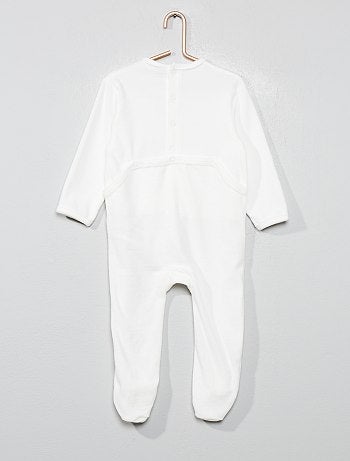 Niña 0-36 meses - Pijama largo de terciopelo - Kiabi