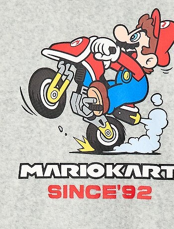 Pijama largo de terciopelo 'Mario Kart' camiseta + pantalón - 2 piezas