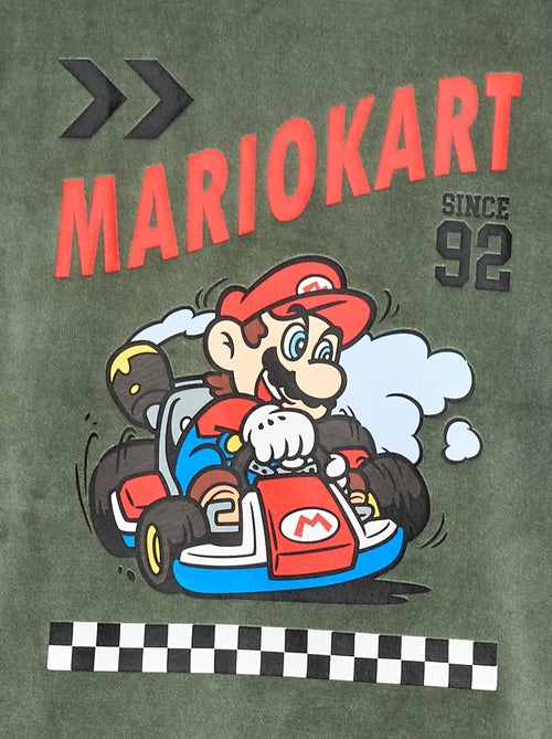 Pijama largo de terciopelo 'Mario Kart' camiseta + pantalón - 2 piezas - Kiabi
