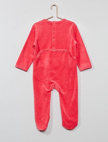 Niña 0-36 meses - Pijama largo de terciopelo - Kiabi