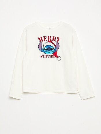 Pijama largo de terciopelo 'Stitch' 'Disney' - 2 piezas