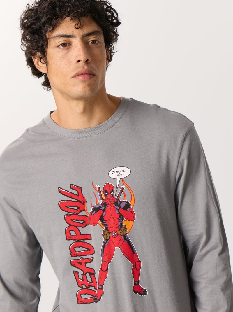 Pijama largo 'Deadpool' - 2 piezas Gris - Kiabi