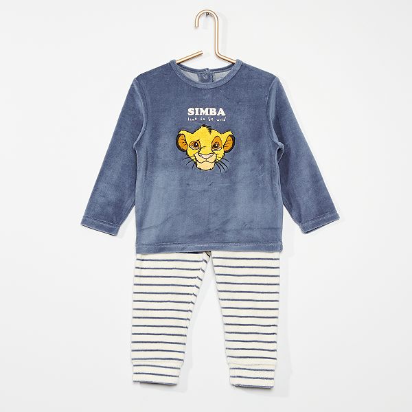 Pijama Largo Disney Bebe Nina Azul Kiabi 12 00
