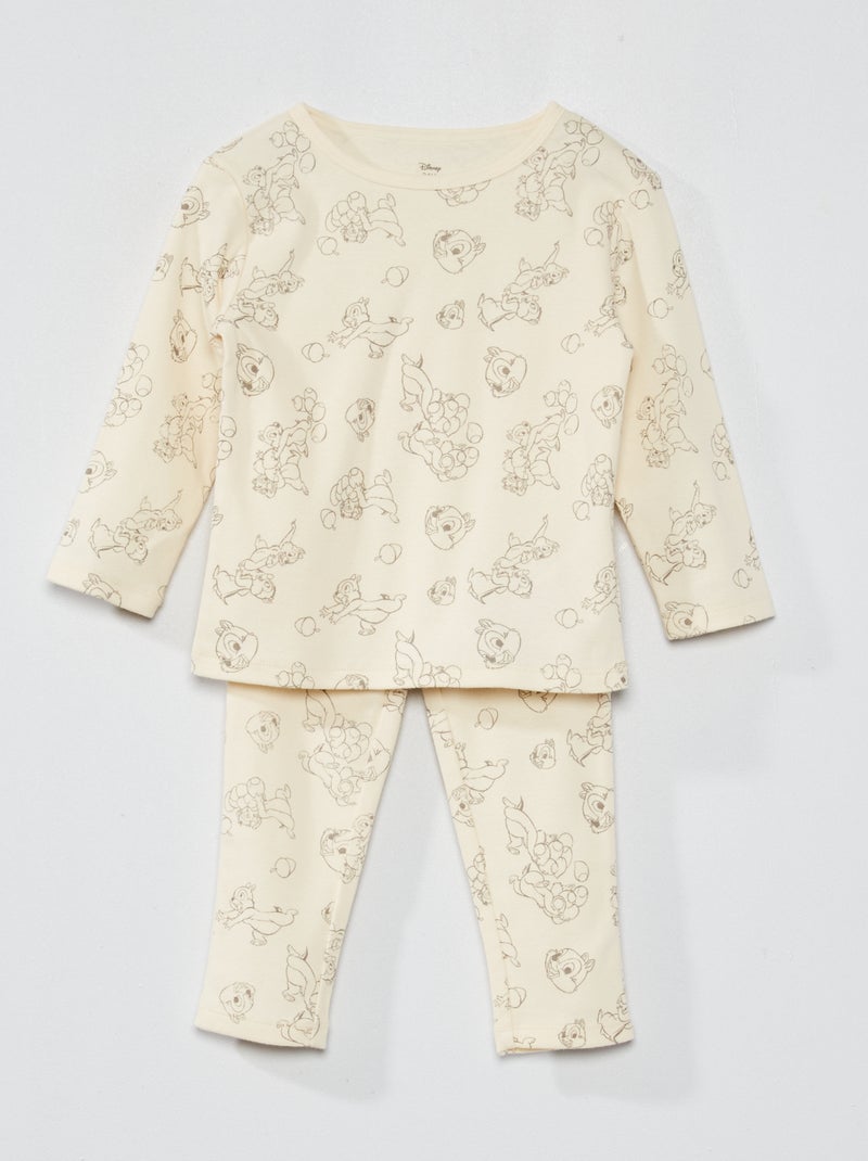 Pijama largo 'Disney' de punto - 2 piezas BEIGE - Kiabi